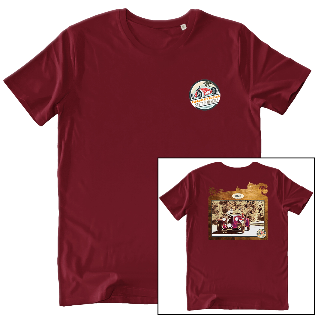 T-SHIRT UNISEX - LOGO COLOR burgundy